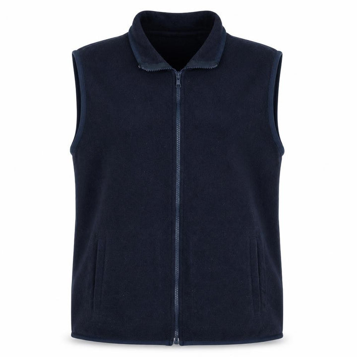 Gap Women’s Blue Fleece Waistcoat L Full Zip Sleeveless Casual Vest