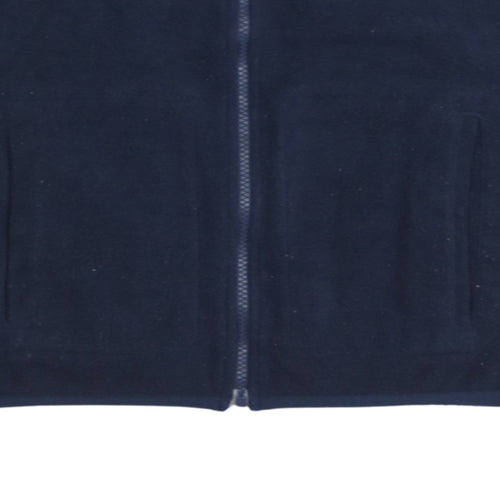 GAP Women’s Blue Fleece Waistcoat L Full Zip Sleeveless Casual Vest