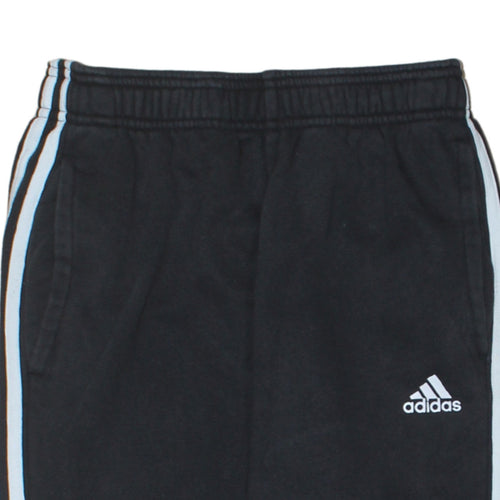 Adidas Men’s Black Track Pants S Regular Fit Athletic Trousers