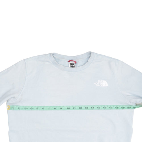 The North Face Womens Light Blue Cotton Sweatshirt M Regular Fit