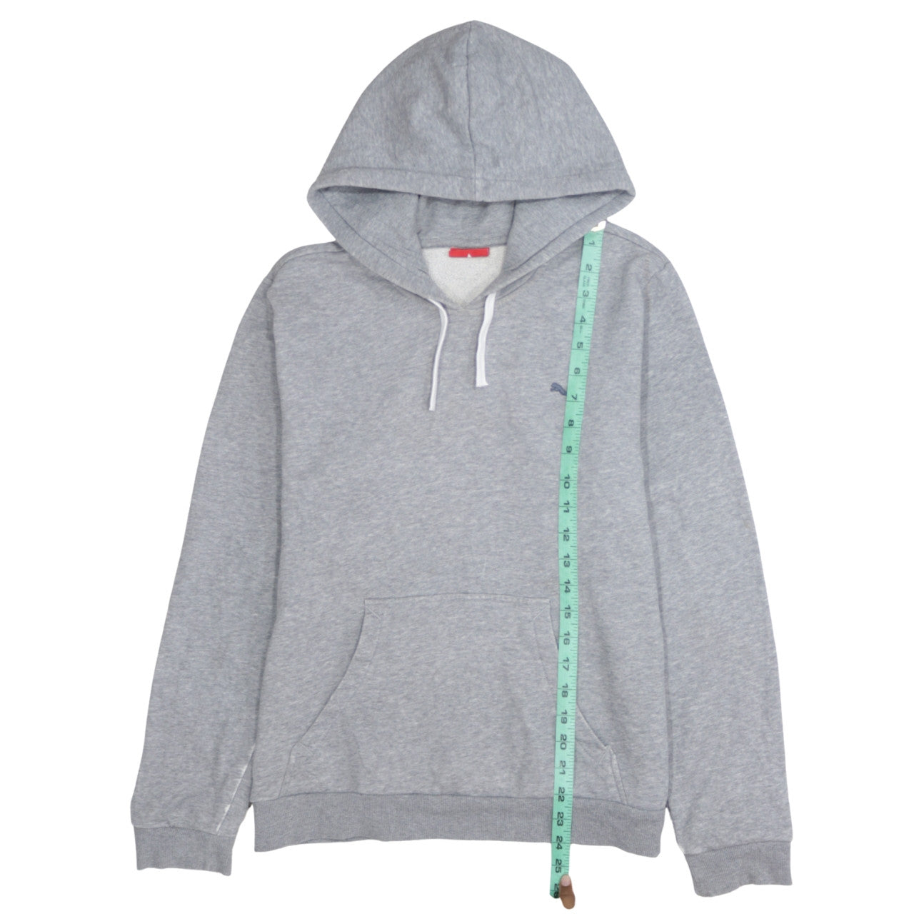 Puma Women Grey Hoodie XL Relaxed Fit Cotton Blend Pullover