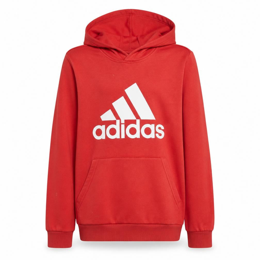 Adidas Boys Red Pullover Hoodie 13-14 Years Cotton Blend Logo Sweatshirt