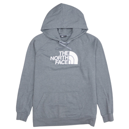 The North Face Women Grey Pullover Hoodie L Cotton Blend