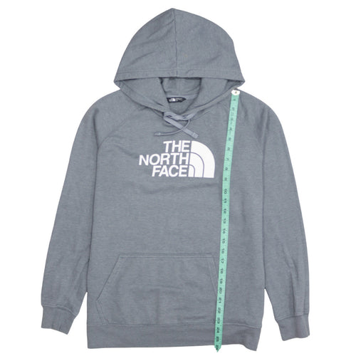 The North Face Women Grey Pullover Hoodie L Cotton Blend