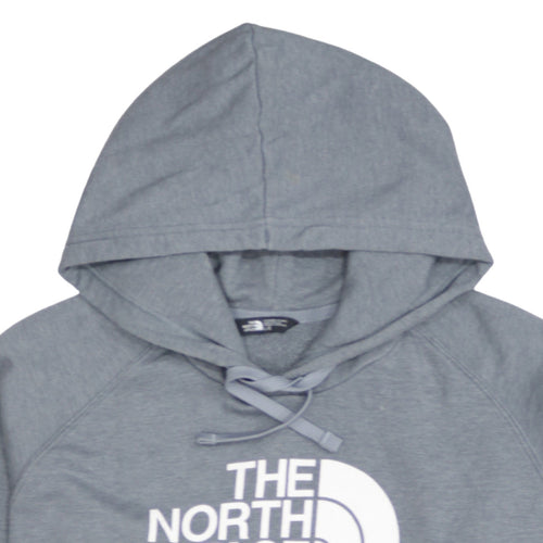 The North Face Women Grey Pullover Hoodie L Cotton Blend