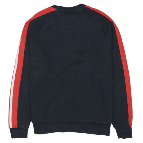 Adidas Women Black Red Crew Neck Pullover Sweatshirt UK 6 XS