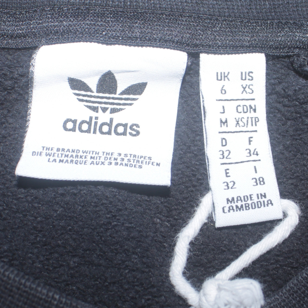 Adidas Women Black Red Crew Neck Pullover Sweatshirt UK 6 XS