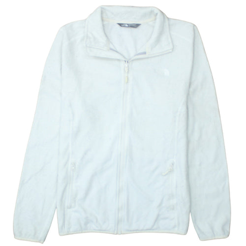 The North Face Womens White Fleece Full Zip Hoodie Size L