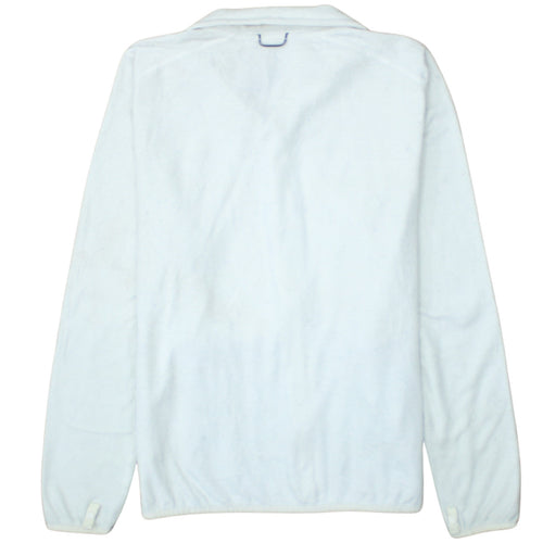 The North Face Womens White Fleece Full Zip Hoodie Size L