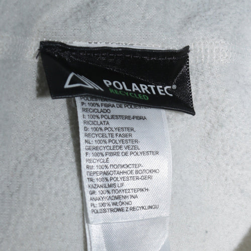 The North Face Womens White Fleece Full Zip Hoodie Size L