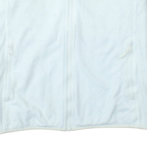 The North Face Womens White Fleece Full Zip Hoodie Size L