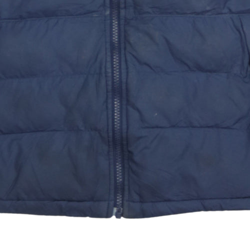 Nike Boys Blue Puffer Gilet Waistcoat XL 13-15 Years Lined Full Zip