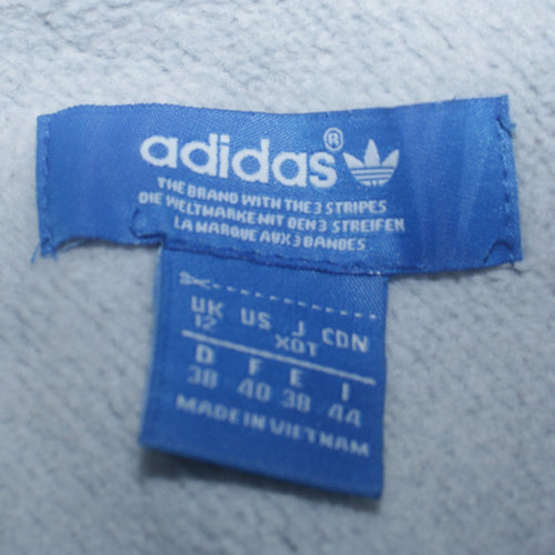 Adidas Originals Women's Blue Full Zip Hoodie UK 12 Cotton Blend