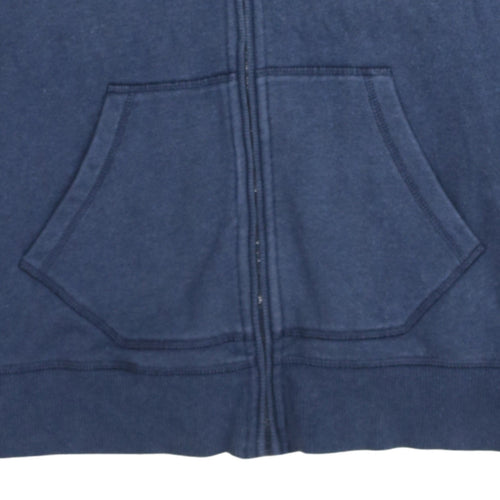 Adidas Originals Women's Blue Full Zip Hoodie UK 12 Cotton Blend
