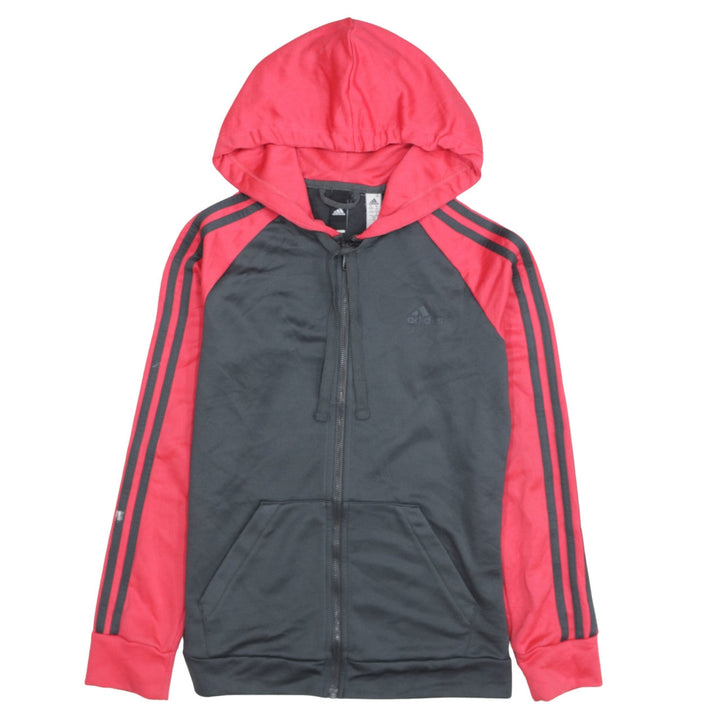 Adidas Women’s Grey & Pink Full Zip Hoodie Size S