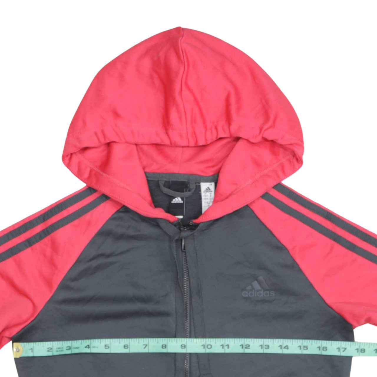 Adidas Women’s Grey & Pink Full Zip Hoodie Size S