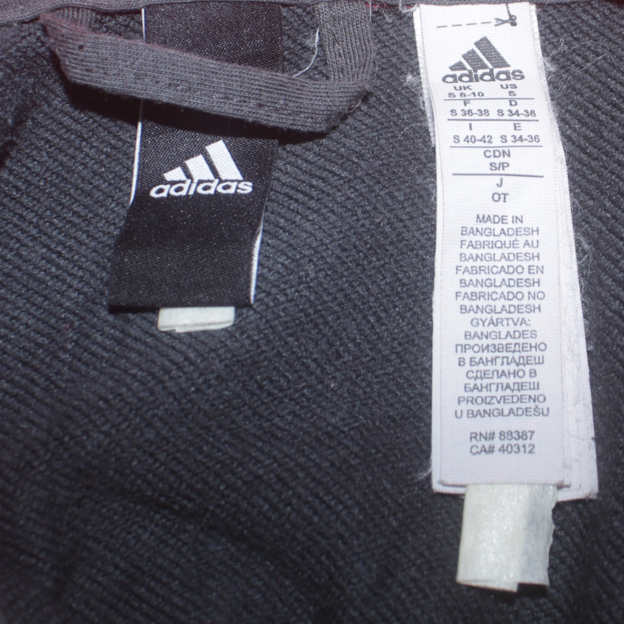 Adidas Women’s Grey & Pink Full Zip Hoodie Size S