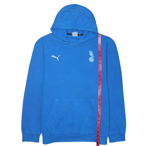 Puma Men's Blue 2XL Pullover Hoodie with Logo and Pocket
