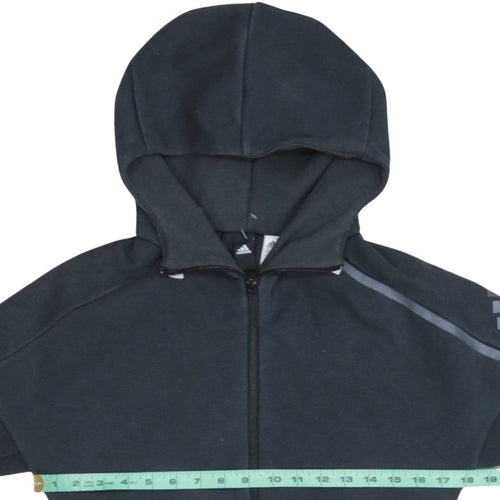 Adidas Men's Black XS Full Zip Fleece Hoodie