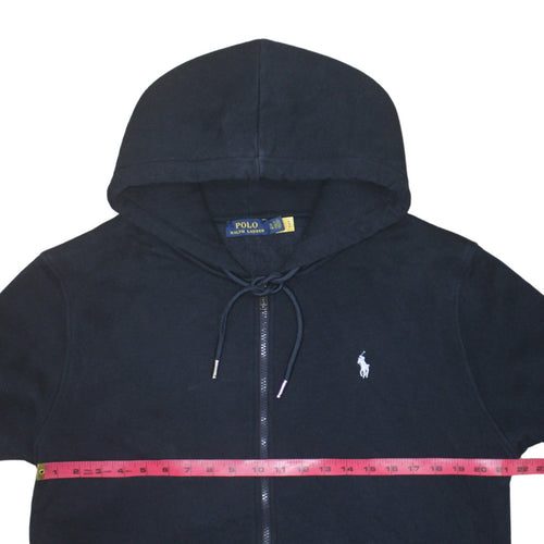 Polo Ralph Lauren Men's Blue Full Zip Hoodie XL Cotton Fleece