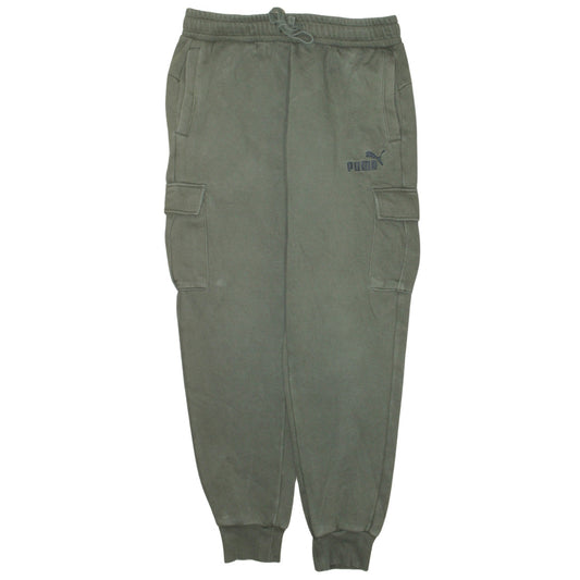 Puma Men's Green Regular Fit Jogger Trousers Size M