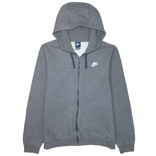 Nike Men's Grey Full Zip Hoodie Size M Fleece Sportswear