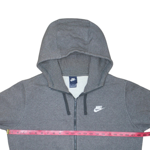 Nike Men's Grey Full Zip Hoodie Size M Fleece Sportswear