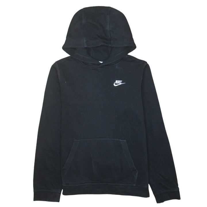 Nike Boys Black XL Pullover Fleece Hoodie with Logo and Kangaroo Pocket