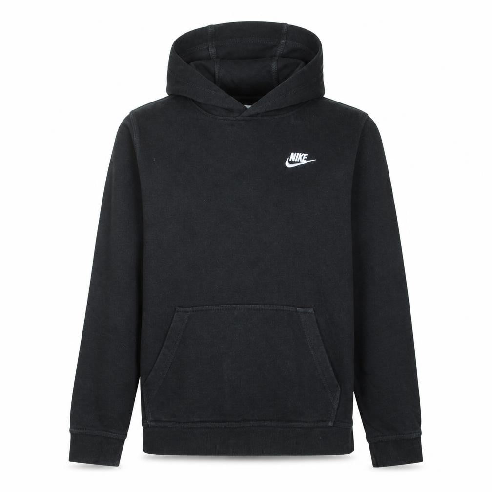 Nike Boys Black XL Pullover Fleece Hoodie with Logo and Kangaroo Pocket
