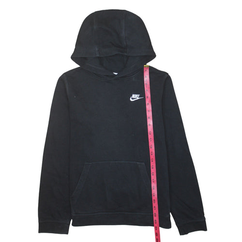 Nike Boys Black XL Pullover Fleece Hoodie with Logo and Kangaroo Pocket
