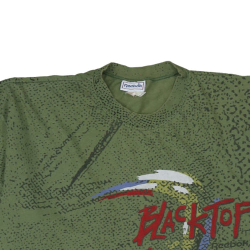 Reebok Men’s Green XL Retro 90s Graphic Blacktop T-Shirt