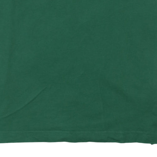 Puma Men's Green Colourblock Crew Neck Short Sleeve T-Shirt Size S