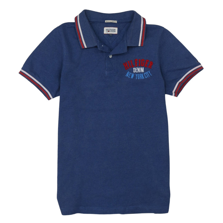 Hilfiger Denim Men's Blue Short Sleeve Polo Shirt Size M