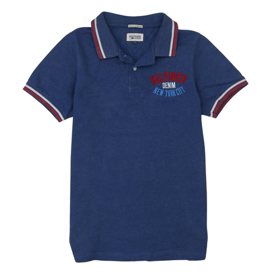 Hilfiger Denim Men's Blue Short Sleeve Polo Shirt Size M