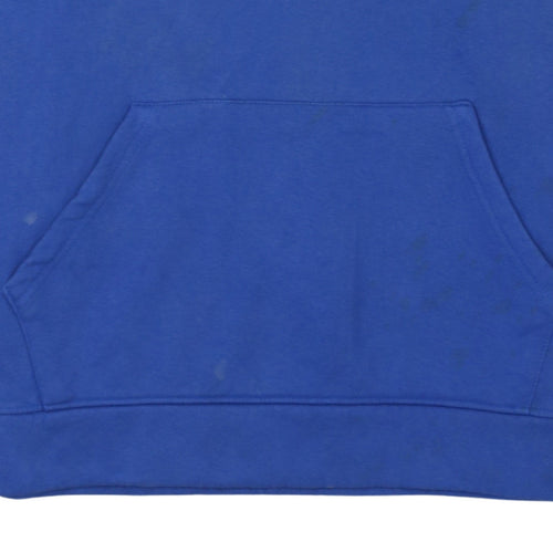 Champion Mens Blue Pullover Hoodie XL Regular Fit Logo Fleece
