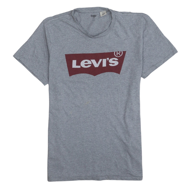 Levi's Men's Grey Logo Crew Neck Cotton T-Shirt Size S
