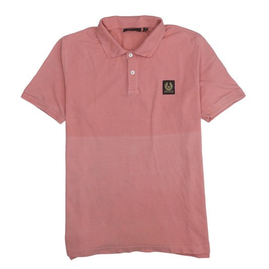 Belstaff Men's Pink Cotton Short Sleeve Polo Shirt Size M