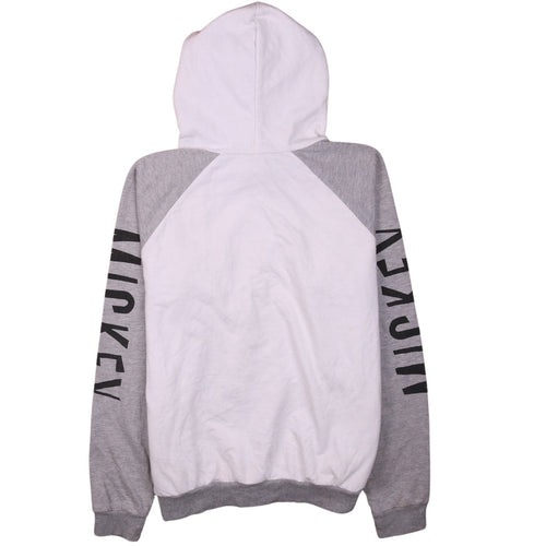 LOOK Collection Womens Grey White Mickey Mouse Pullover Hoodie L