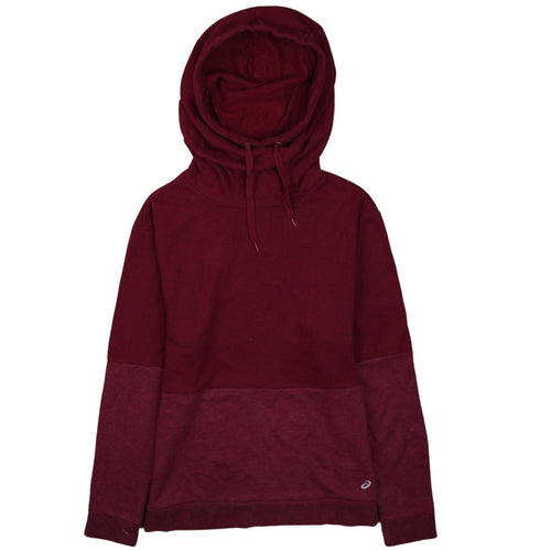 Asics Men's Red XL Pullover Hoodie High Neck Drawstring