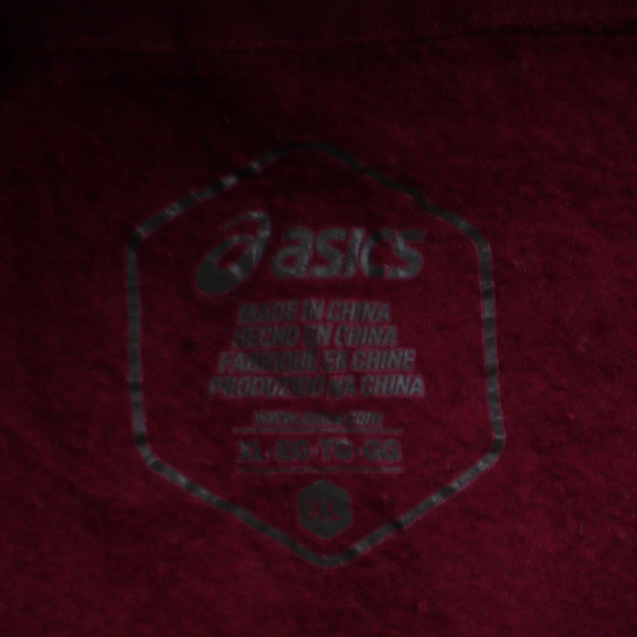 Asics Men's Red XL Pullover Hoodie High Neck Drawstring