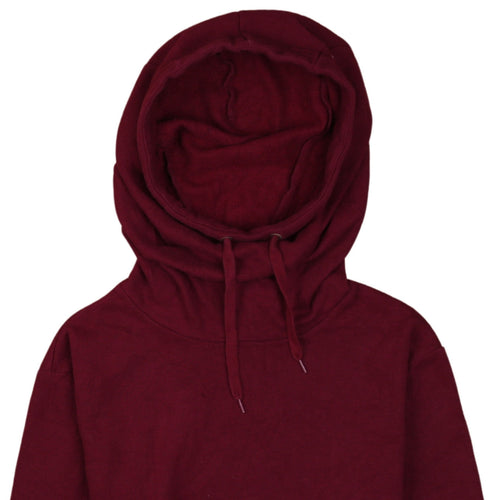 Asics Men's Red XL Pullover Hoodie High Neck Drawstring