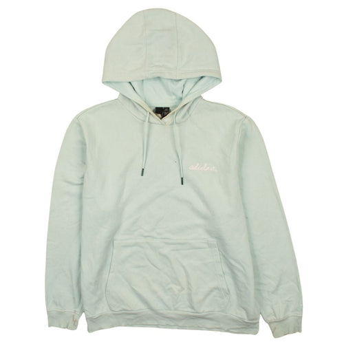 Adidas Women's Light Blue Pullover Hoodie Medium Cotton Blend Casual