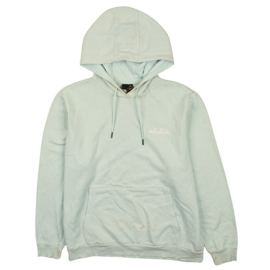 Adidas Women's Light Blue Pullover Hoodie Medium Cotton Blend Casual