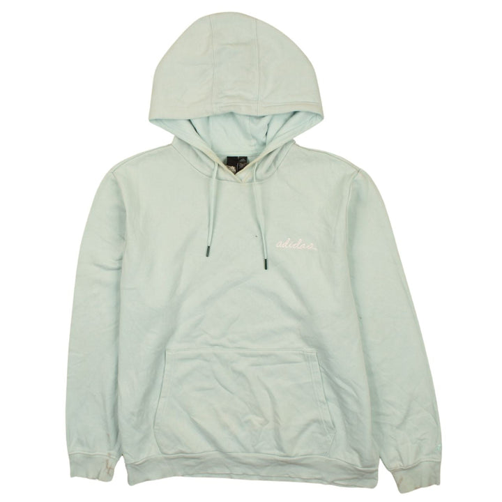 Adidas Women's Light Blue Pullover Hoodie Medium Cotton Blend Casual