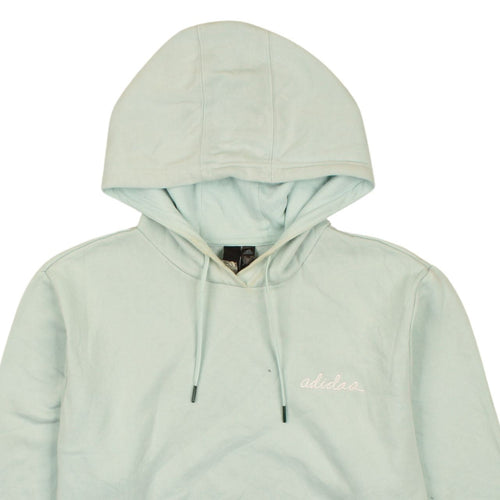 Adidas Women's Light Blue Pullover Hoodie Medium Cotton Blend Casual