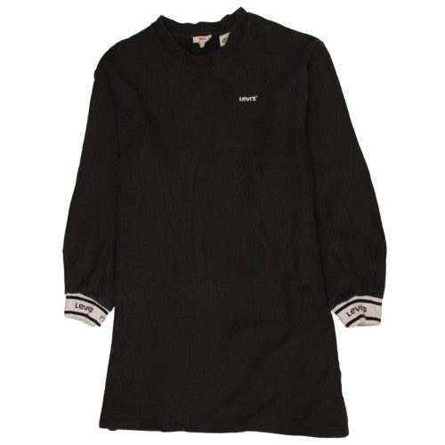 Levi's Women's Black Small Pullover Sweatshirt with Logo Trim