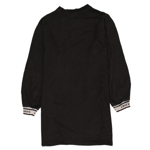 Levi's Women's Black Small Pullover Sweatshirt with Logo Trim