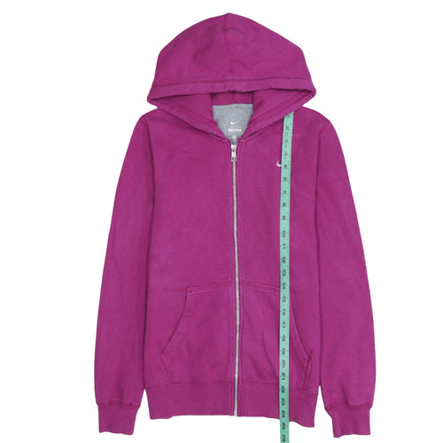 Nike Womens Magenta Full Zip Hoodie Medium Cotton Blend