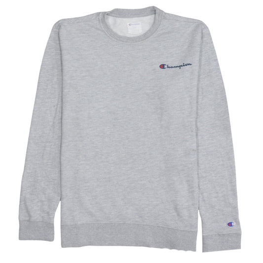 Champion Men's Grey Medium Pullover Sweatshirt Crew Neck Logo Jumper
