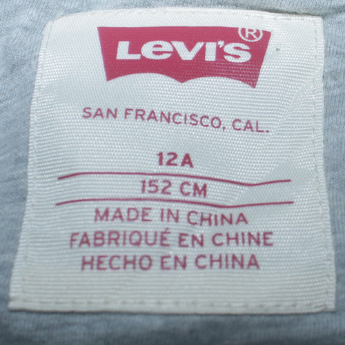 Levi's Boys Grey Crew Neck Pullover Sweatshirt Size 12 Years